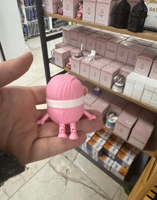 Düz Yumak Örgü Sevimli Mini Kahve Ev Köşesi Obje Biblo