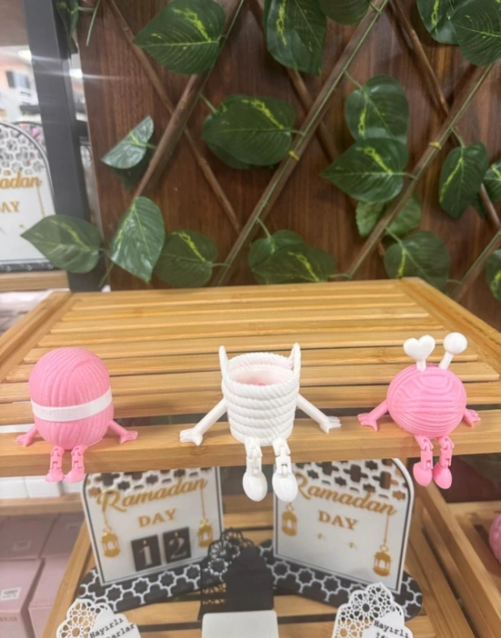 Şişli Örgü Yumak Sevimli Mini Kahve Ev Köşesi Obje Biblo