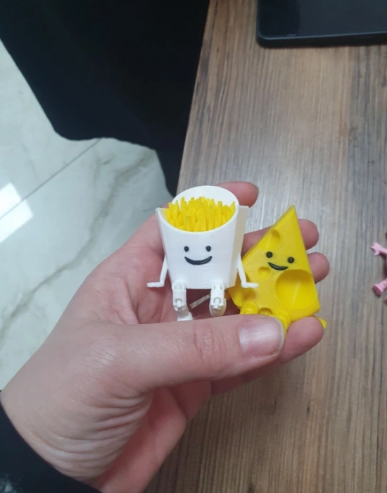 Patates Kızartması Sevimli Mini Kahve Mutfak Köşesi Obje Biblo