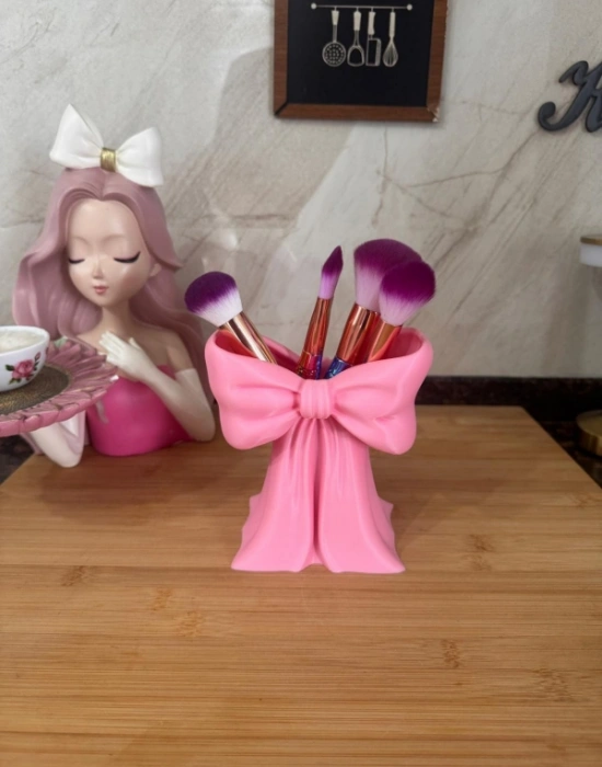 Km Group Fiyonk Model Fırçalık Kalemlik Makyaj Organizeri 14  x 13 Cm