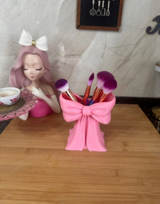 Km Group Fiyonk Model Fırçalık Kalemlik Makyaj Organizeri 14  x 13 Cm