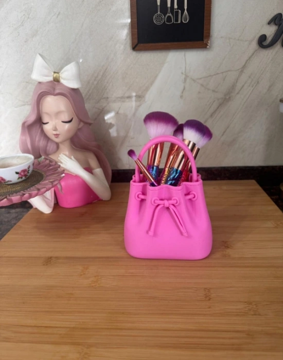 Km Group Çanta Model Fırçalık Makyaj Organizeri 17 Cm