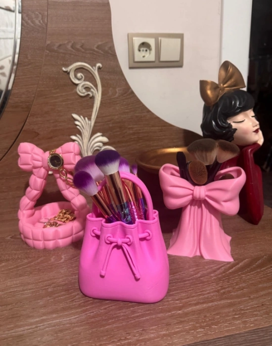 Km Group Çanta Model Fırçalık Makyaj Organizeri 17 Cm