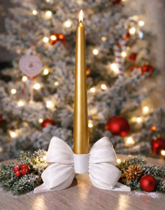 Km Group Fiyonklu Mum Tutucu Dekoratif Şamdan Mumluk 8 x 16 Cm