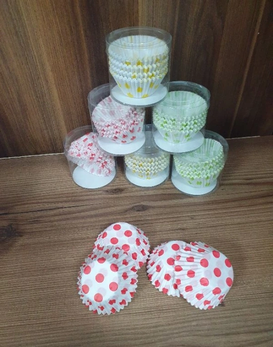 100Lü Desenli Muffin Kalıbı Minik