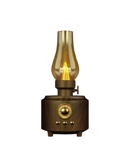 Nostaljik Gaz Lambalı Görünümlü Klasik Retro Ses Bombası Radio