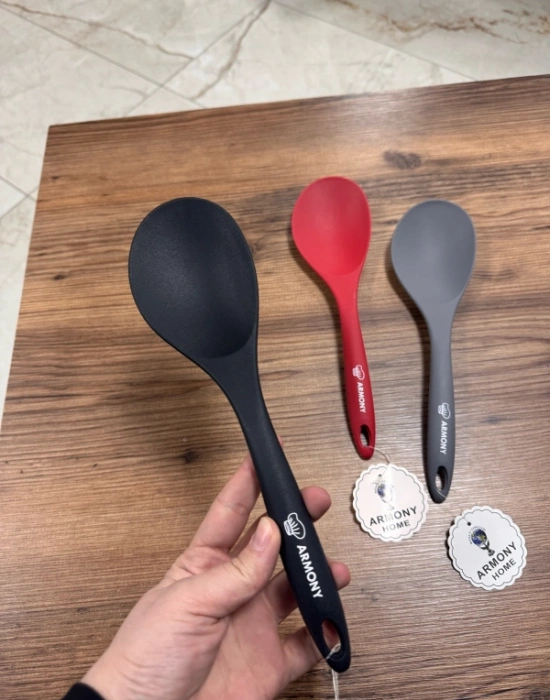 Armony Siyah Silikon Mega Boy Pilav Kaşık