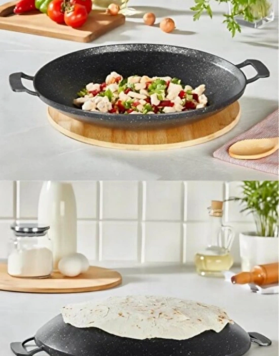 Hamarat Döküm Et Kavurma Tava Gözleme Bazlama Sacı 36 Cm