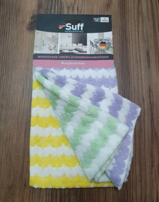 3Lü Dalgalı Müge Bez Mikrofiber Bez