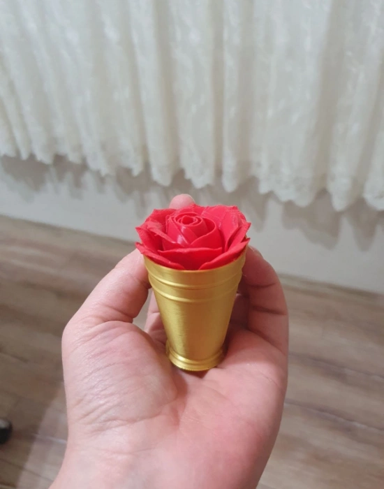 Km Group Kovalı Gül Kahve Yani Obje Biblo Renkli 7 Cm