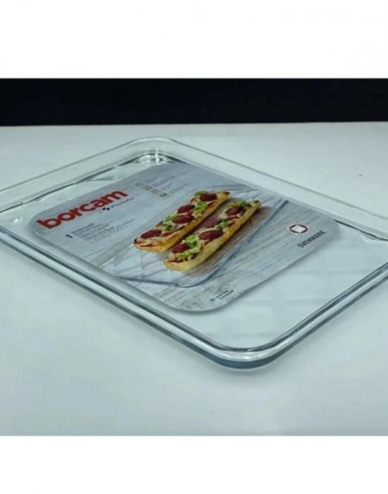 Paşabahçe İnce Sunum Borcam Tepsisi 1025 CC EBAT 33.4 x 24.4 x 2 cm