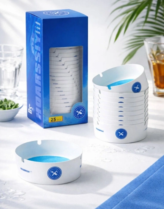 Tek Kullanımlık Kül Tablası Kokusuz Taşınabilir Jel Küllük 25 Adet