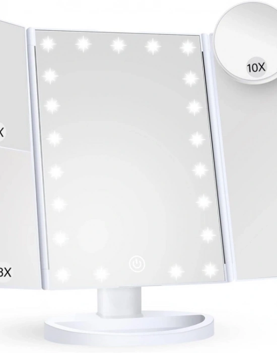 B. Açılır Kapanır Ledli Ayna Deri Görümlü 41 x 32 cm