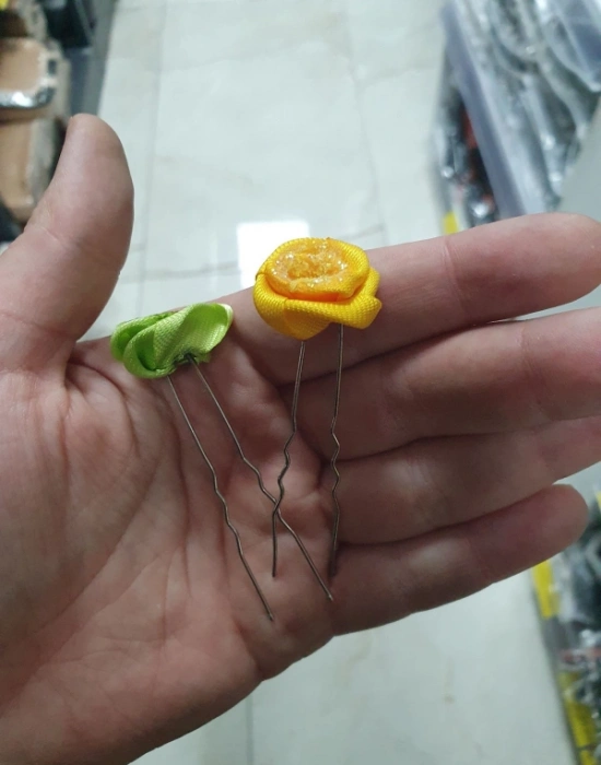 Gül Şeklinde Topuz Tokası Adet