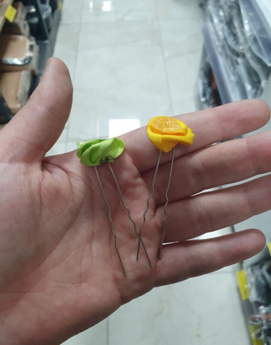 Gül Şeklinde Topuz Tokası Adet