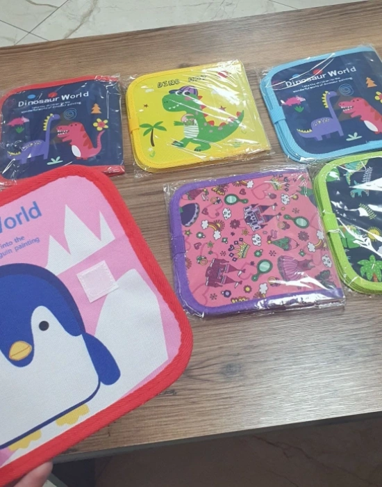 Silinebilir  Doodle Çizim Defteri Tablet 6 Adet Kalem ve 2 Adet Silme Mendil Hediye