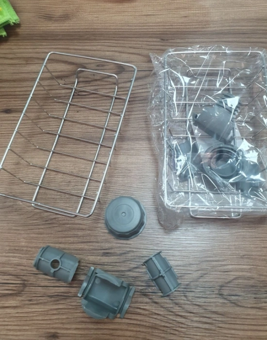 Metal Mutfak Lavabo Ayarlı Musluk Yani Organizer Bulaşık Sünger Düzenleyici  17,5 x 10 x 7 cm Metal Raf Musluk Rafı