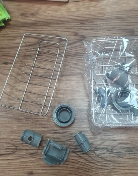 Metal Mutfak Lavabo Ayarlı Musluk Yani Organizer Bulaşık Sünger Düzenleyici  17,5 x 10 x 7 cm Metal Raf Musluk Rafı