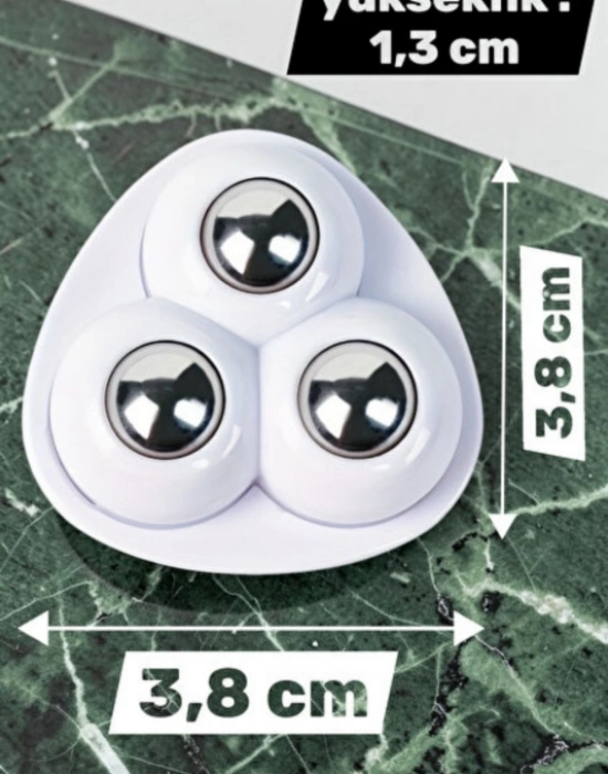 B. 4Lü  Tekerlek Bilyeli Eşya Kaydırma Aparatı Yapışkanlı mx 10kg Tasıma Kapasiteli