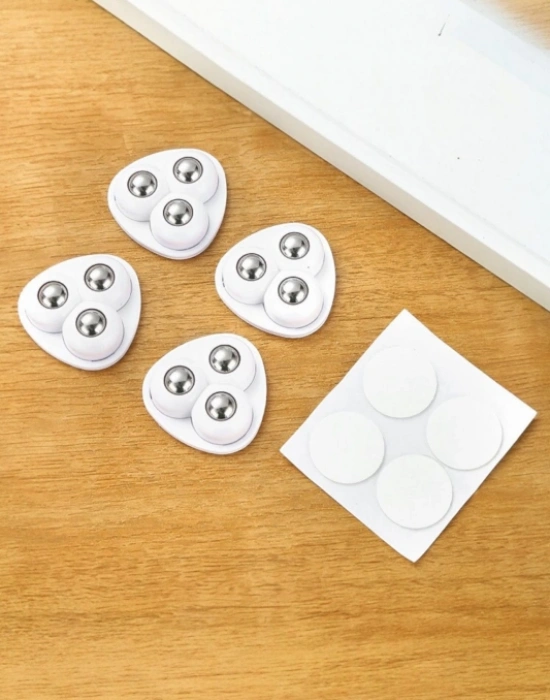 B. 4Lü  Tekerlek Bilyeli Eşya Kaydırma Aparatı Yapışkanlı mx 10kg Tasıma Kapasiteli