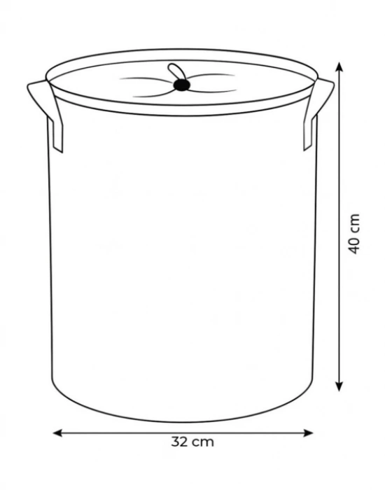 P. Panda Tasarımlı Bebek Çoçuk Odası Fileli Düzenleyici Saklama Kutusu Kirli  Sepeti 37 x 40 cm