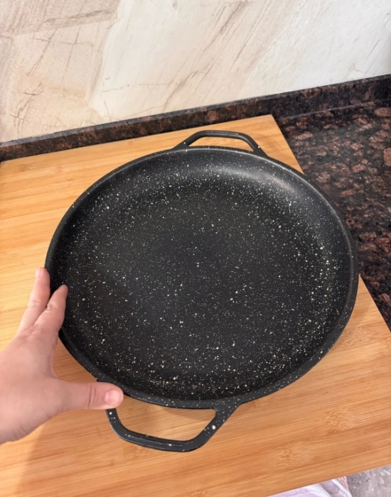 Chefiora Marka Döküm Büyük Boy Saç Kavurma Tavası 36 x 6 Cm