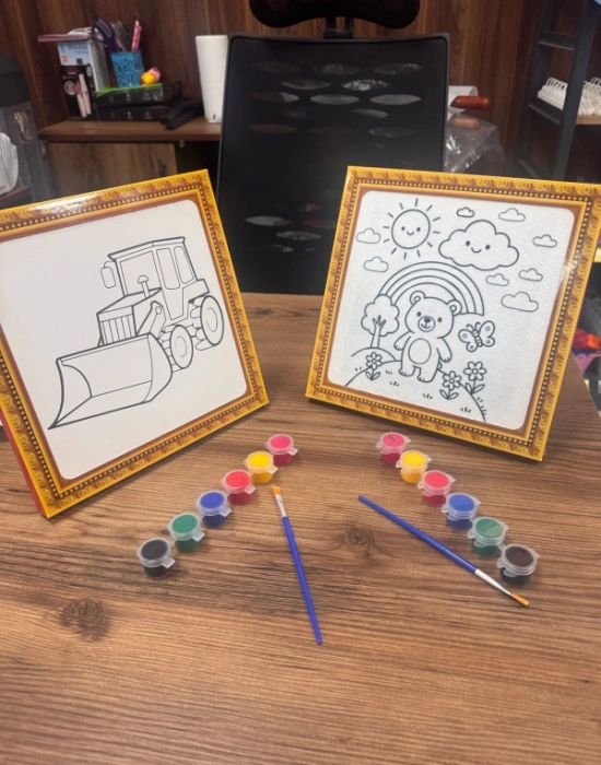 Kanvas Boyama Seti Fırça Hediyeli