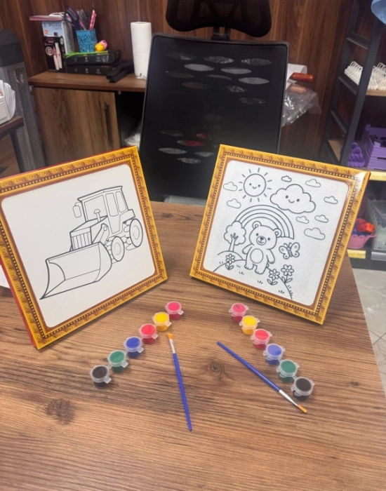 Kanvas Boyama Seti Fırça Hediyeli