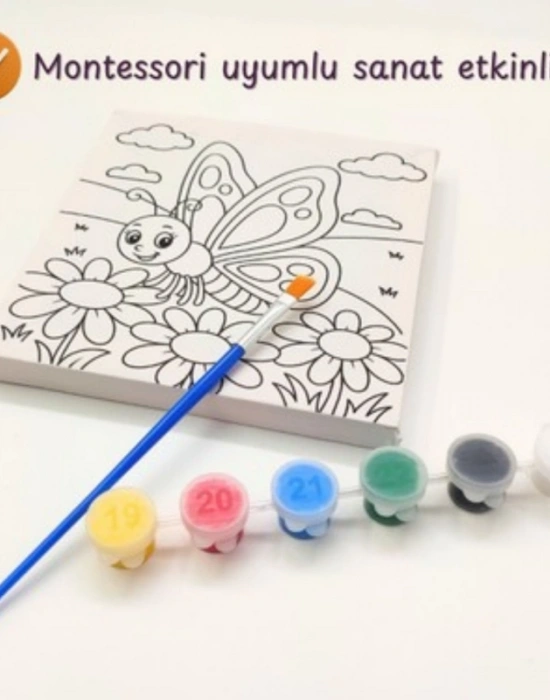 Kanvas Boyama Seti Fırça Hediyeli