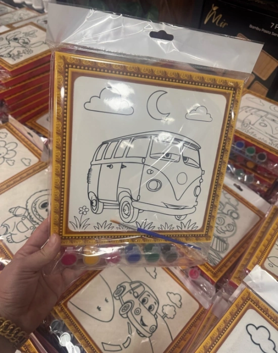 Kanvas Boyama Seti Fırça Hediyeli