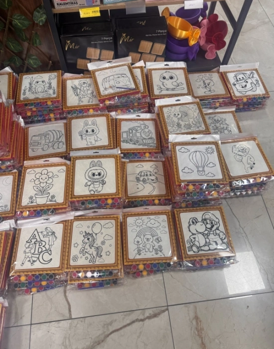 Kanvas Boyama Seti Fırça Hediyeli