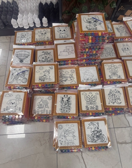 Kanvas Boyama Seti Fırça Hediyeli