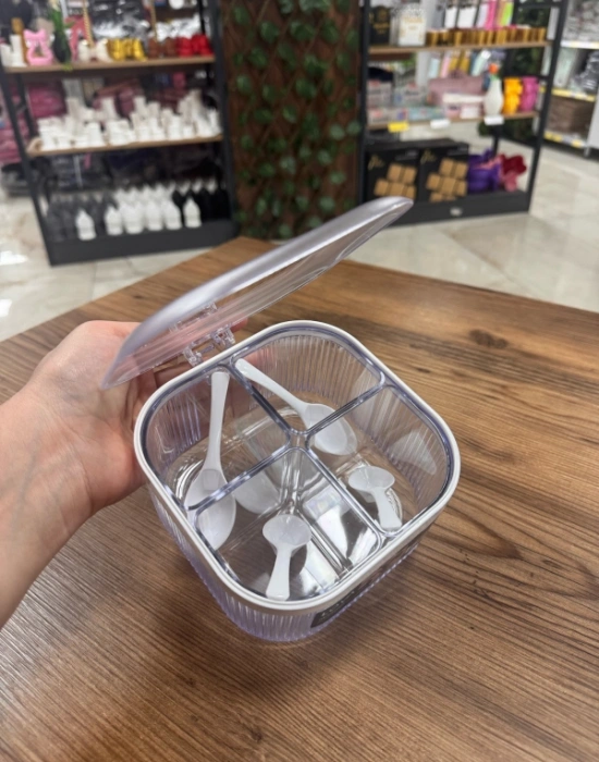 LV. 4 Bölmeli Kulplu Baharatlık Veya Takı Organizer Herborn Spice Organizer LV295