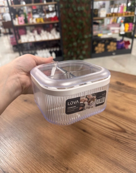 LV. 4 Bölmeli Kulplu Baharatlık Veya Takı Organizer Herborn Spice Organizer LV295