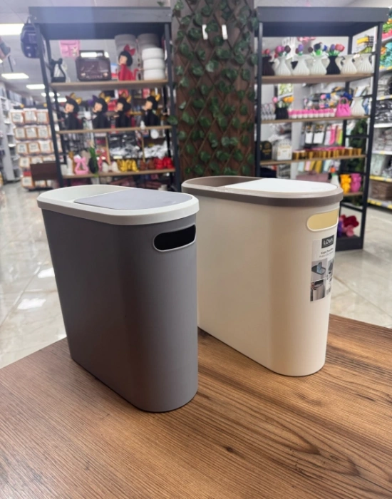 LV. Gri Kups Çöp Kovası 10 Litre Klipsli LV325