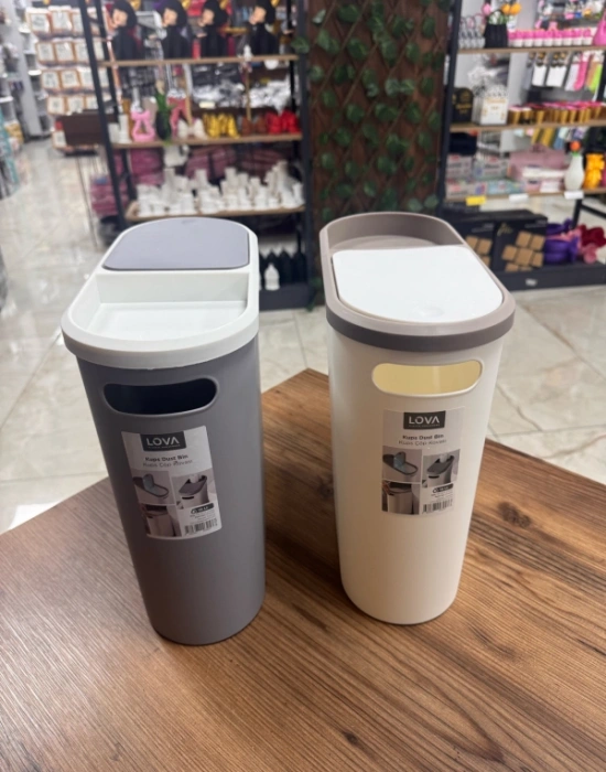 LV. Gri Kups Çöp Kovası 10 Litre Klipsli LV325