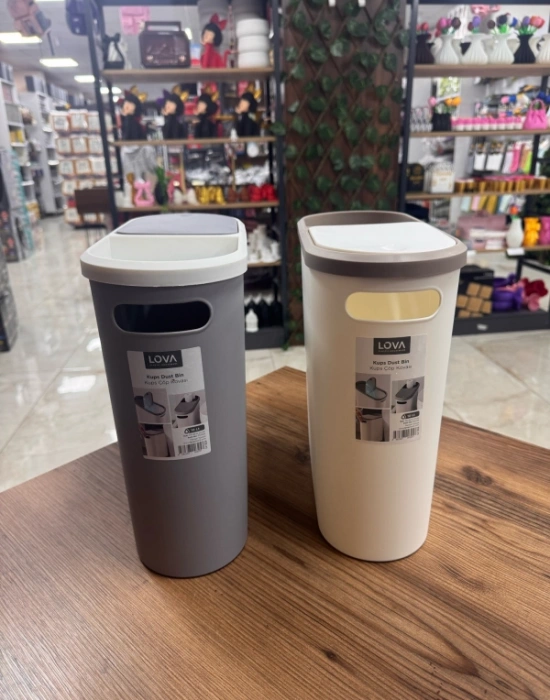 LV. Beyaz Kups Çöp Kovası 10 Litre Klipsli LV325