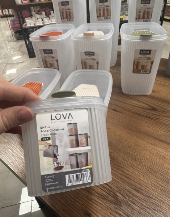 LV. 1.3 Litre Erzak Kabı 3 Renkli Adet