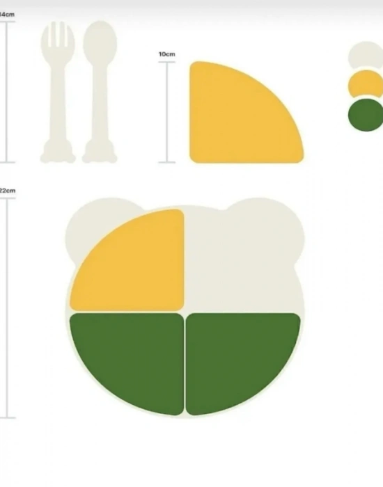 LV. KİTTY Kız Model 4 Bölmeli Mama Seti 7 Parça