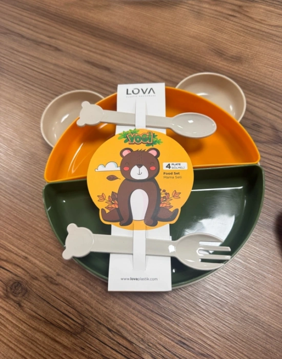 LV. YOGİ Erkek 4 Bölmeli Mama Seti 7 Parça LV 113