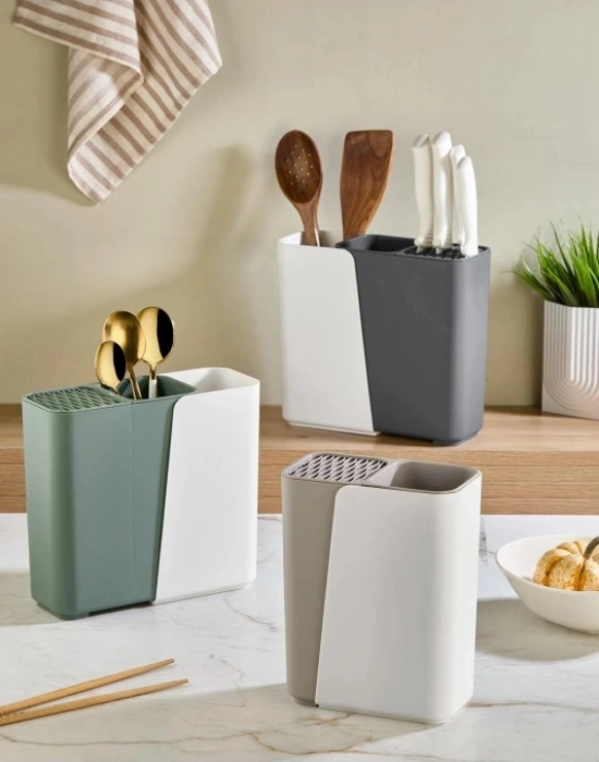 Brns 2 Renkli Sürgülü Dik Kaşıklık Bıçaklık Organizer Düzenleyici