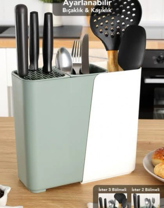 Brns 2 Renkli Sürgülü Dik Kaşıklık Bıçaklık Organizer Düzenleyici