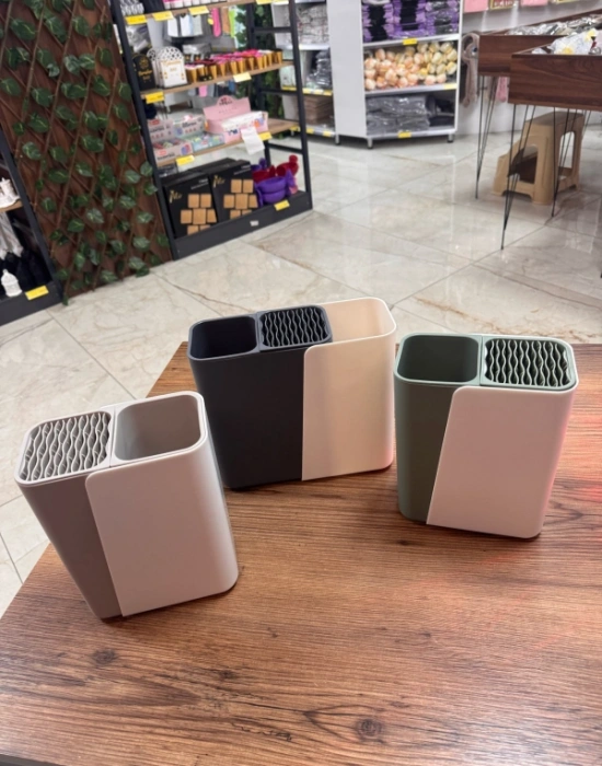 Brns 2 Renkli Sürgülü Dik Kaşıklık Bıçaklık Organizer Düzenleyici