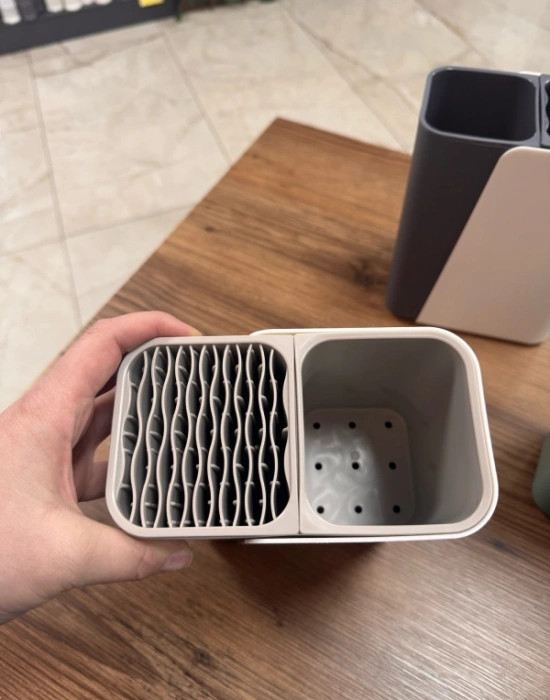 Brns 2 Renkli Sürgülü Dik Kaşıklık Bıçaklık Organizer Düzenleyici