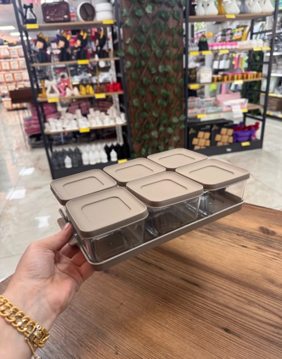 Brns 6Lı Kahvaltı Seti Tepsili Renkli