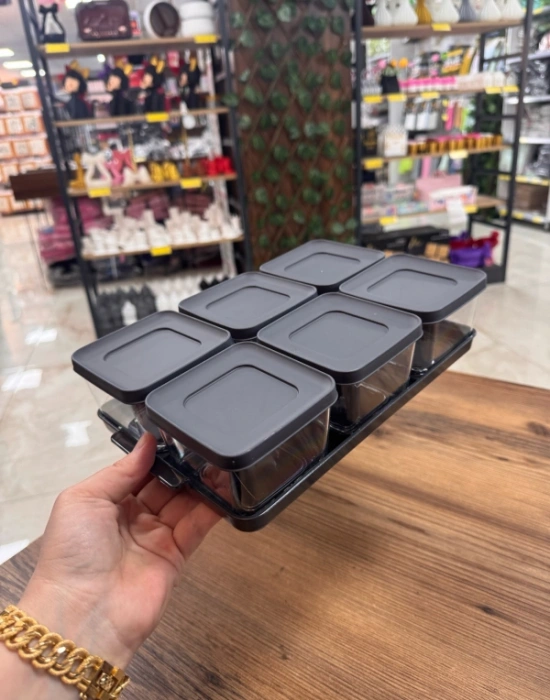 Brns 6Lı Kahvaltı Seti Tepsili Renkli