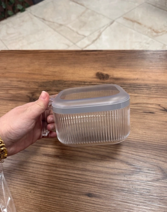 Brns  1.1 Litre Kulplu Baharatlık Veya Takı Organizer Herborn Storage Organizer Gümüş