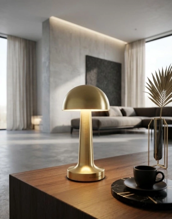 Ç. Gold Mantar Lamba Gece Lambası