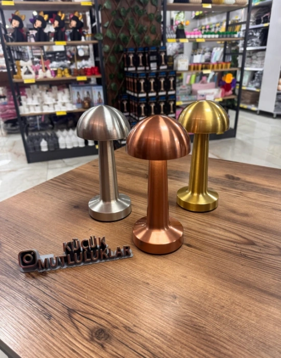 Ç. Gold Mantar Lamba Gece Lambası