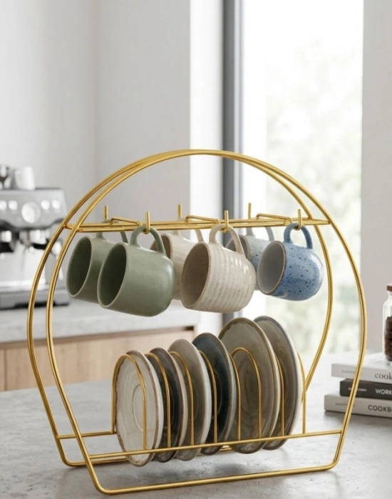 Ç. Gold Metal Fincan Askı Fincanlık